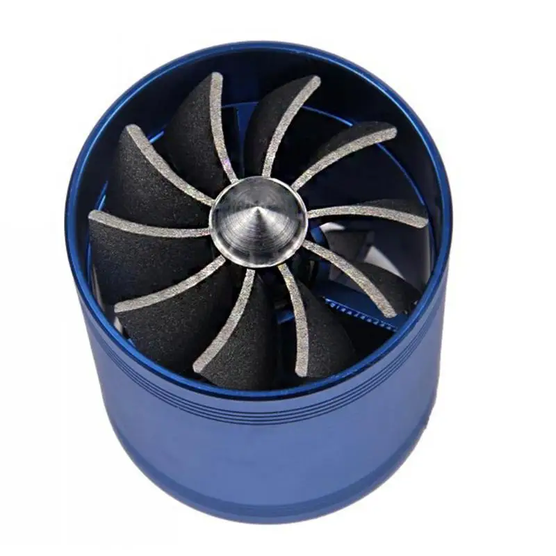 Auto Car Air Intake Turbine Refit Turbo Gas Fuel Oil Saver Fan Turbo Supercharger Turbine Fit for Air Intake Hose Dia 65-74mm