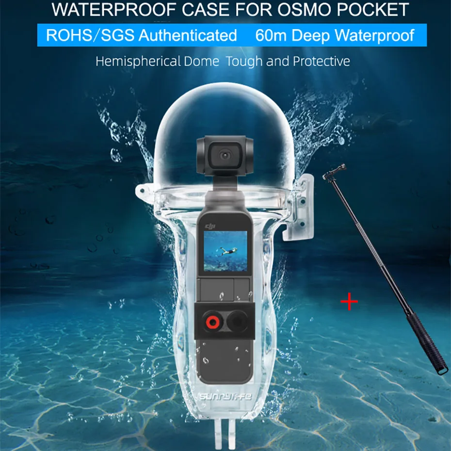 

60m Waterproof Diving Housing Case For DJI OSMO Pocket Underwater Surfing Protector Bag Handheld Gimbal Stabilizer Camera Cover