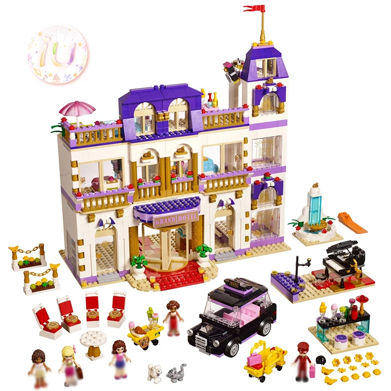 BELA 10547, набор для девочек Heartlake Grand, набор строительных блоков, развивающие игрушки для детей, подарки на день рождения, 1585 шт., совместимые 41101