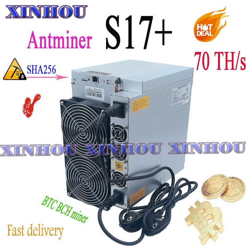 Bitmain Antminer S17 + 70T sha256 BTC Биткойн Майнер лучше чем Asic T17 S9 T9 Innosilicon T2T T3 WhatsMiner M20S M21S M30S |