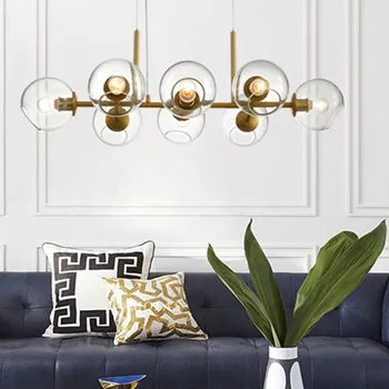 

Nordic Loft Glass Ball Pendant Lights Creative Molecule Design Winehouse Living Room Kitchen Bar E14 Hanging Light Fixtures AC