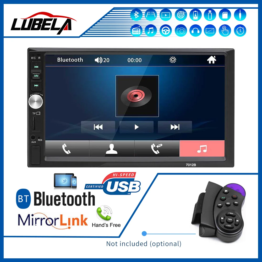 Автомобильный радиоприемник Bluetooth автомобильный mp5 плеер Авторадио 2 Din Mirrorlink
