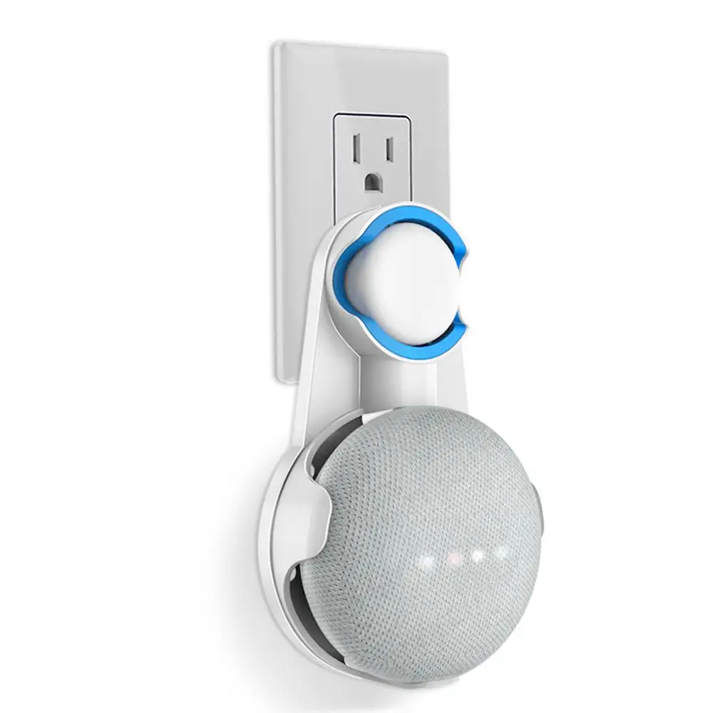 Support Mural Pour Google Home / Nest Mini - Blanc, Fixation Invisible, Accès Aux Commandes