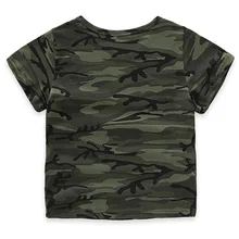 Детская одежда; летняя детская одежда; футболка для мальчиков из чистого хлопка; детская камуфляжная футболка с короткими рукавами; Mc6601