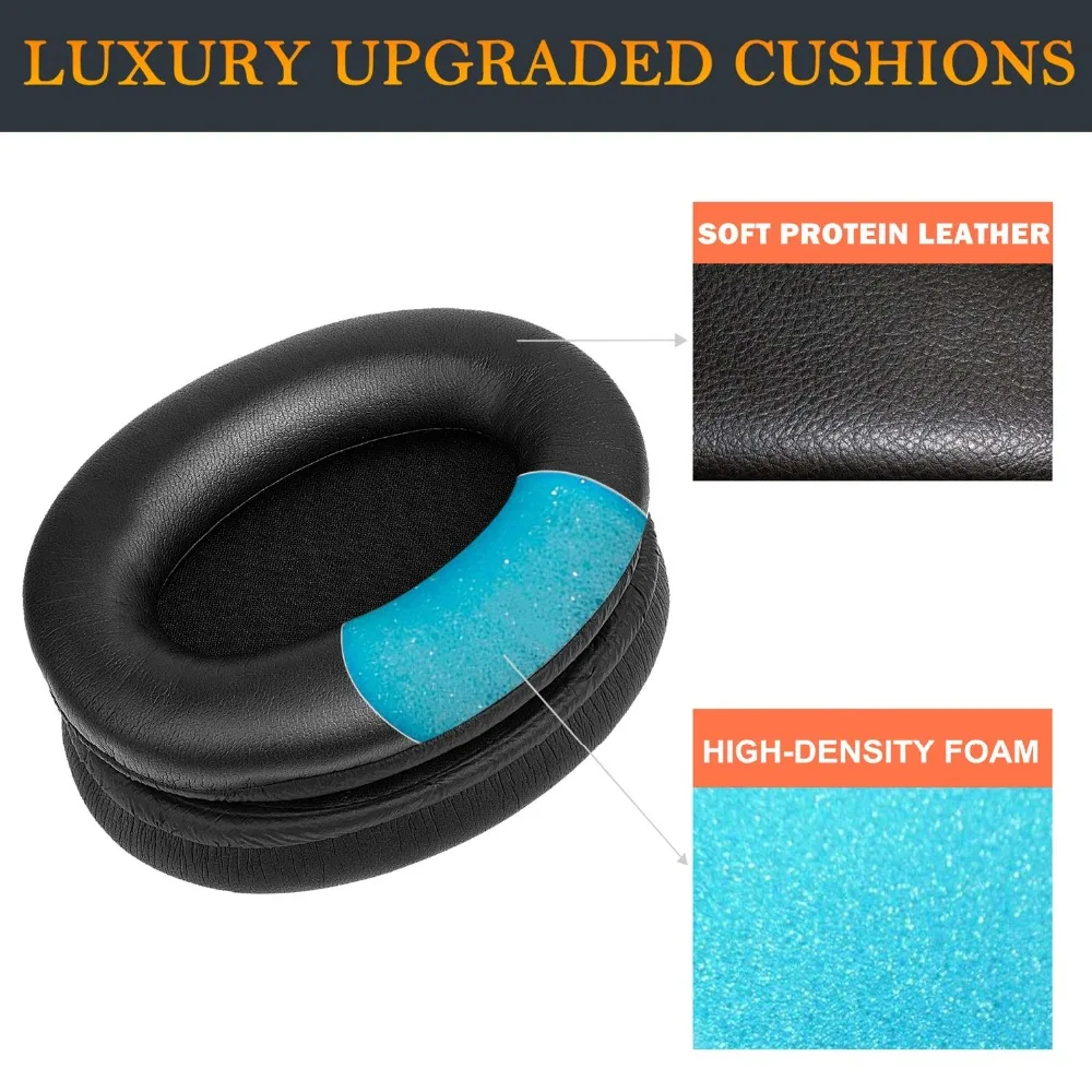 Soft Protein Leather Memory Foam Ear Pads Cushions Replacement Earpads For Sony WH-1000XM3 WH1000XM3 Over-Ear Headphones