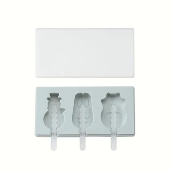 

Cute Ice Cream Mold With Lid Silicone Homemade Popsicle Mold Handmade Diy Ice-Sucker Mould