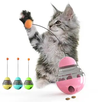 

3 In 1 Interactive Cat Toys Multifunctional Automatic Spinning Cat Feeding Toys Tumbler Leakage Food Ball Pet Training Toys