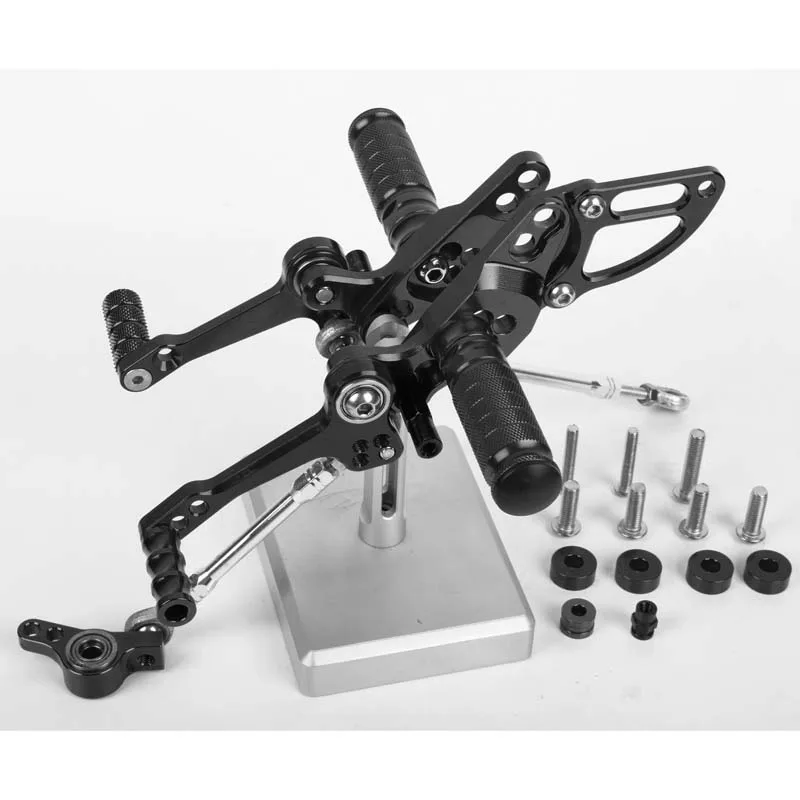 Черный SMOK педаль мотоцикла для Ducati Streetfighter 848 2011- Streetfighter/S 1100 алюминиевый сплав Rearset подножки черный - Цвет: Черный