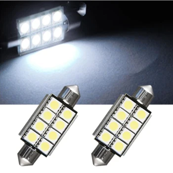 

6500K LED Lights White Super bright Wear-resistant Interior Lamp Bulb 14Pcs