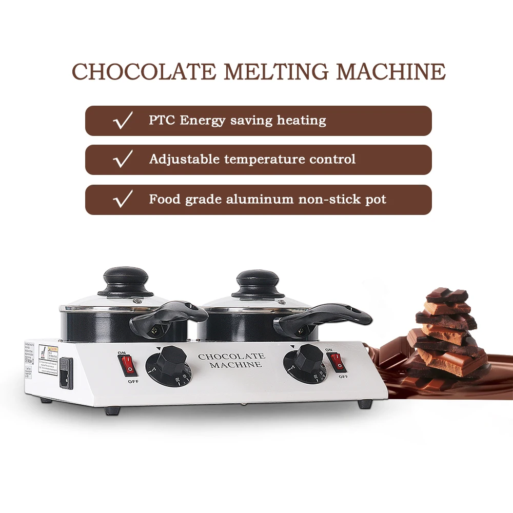 ITOP Electric Chocolate Cheese Melting Machine Ceramic Non-Stick Pot Chocolate Tempering Cylinder Melter Pan