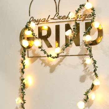 

LED Copper Fairy Wire String Light Night Light Green Leaf Lights Outdoor Christmas Tree Wedding Party Holiday Event Decoration