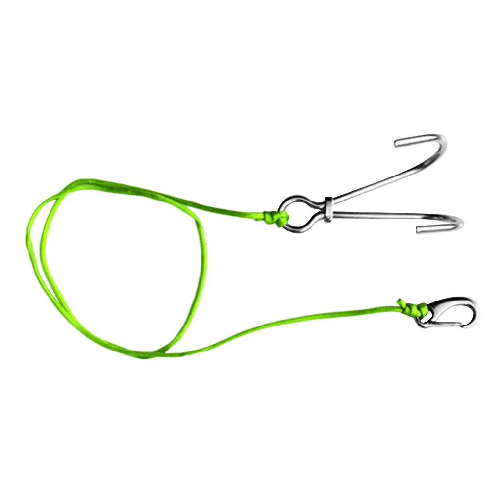 Current Scuba Diving Double Dual 316 Stainless Steel Reef Hook with 47' Line for Underwater Photographers Scuba Diving 