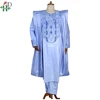 H&D south african traditional wear formal attire bazin riche dashiki outfits shirt pants robe suit no cap african men agbada ► Photo 2/6