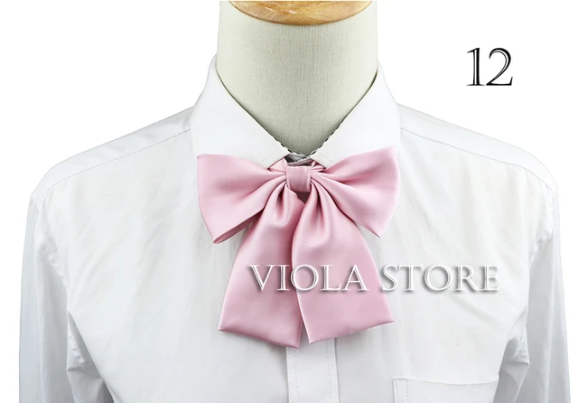 Lady Tie Uniform Wear Bowtie Women Cravat Female Detachable Collar Ascot  for Students uniform - AliExpress