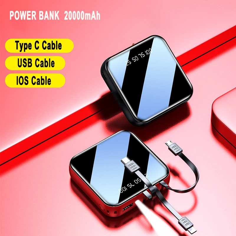 Banco de energía portátil de 20000 mAh para teléfono móvil Xiaomi Mi, cargador de batería externo de 20000 mAh