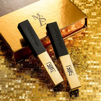 

Small gold bar lipstick set students lasting moisture waterproof color makeup is not easy to decolorize
