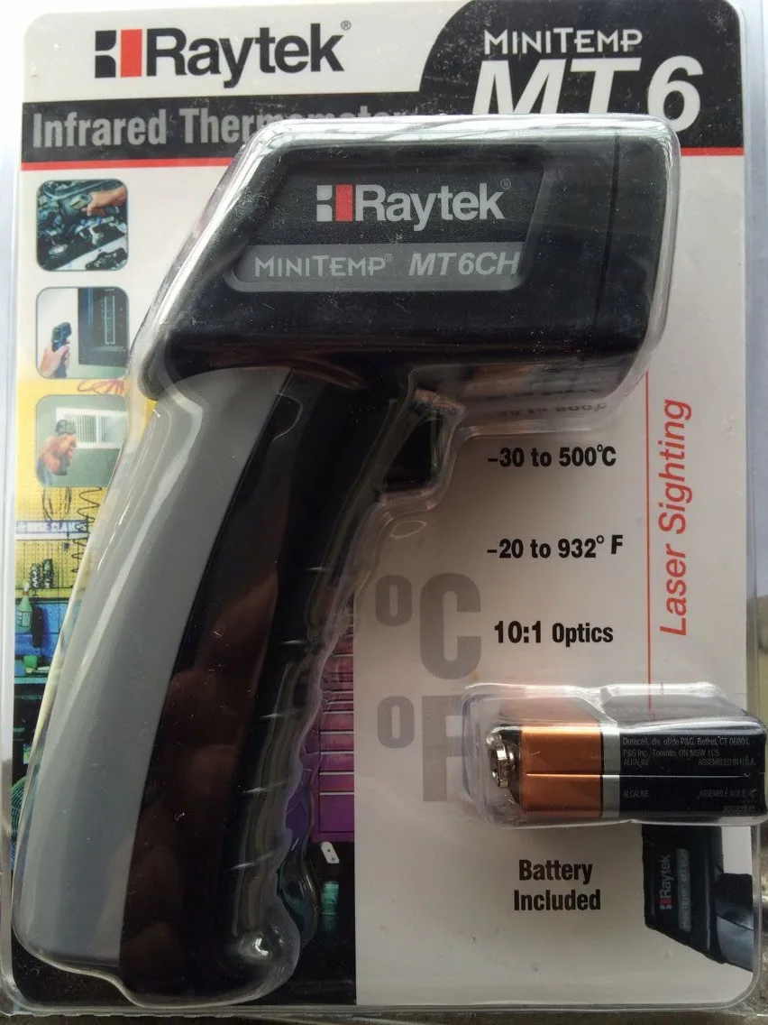 

Raytek MT6 Infrared Mini Temp Laser Thermometer IR Gun MT6CH