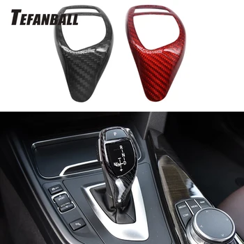 

Red/Black Car Auto Carbon Fiber Gear Shift Knob Cover Trim for BMW 1 2 3 4 5 Series F20 F30 F31 F34 Car Modification Accessories