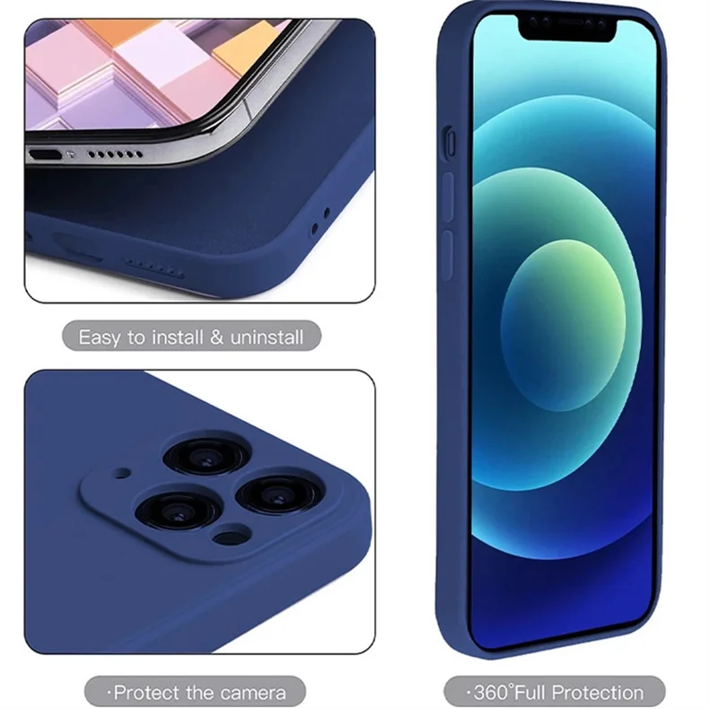 For iPhone 14 Pro Max Case For iPhone 14 Pro Max Cover Capa Shell Funda Soft Liquid Silicone Case For iPhone 14 13 12 11 Pro Max case iphone 12 pro max