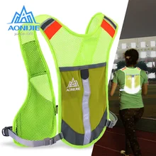 AONIJIE красный светоотражающий жилет-рюкзак против обезвоживания Пеший Туризм Кемпинг марафонский Рюкзак Сумка Велоспорт жилет для бутылки с водой