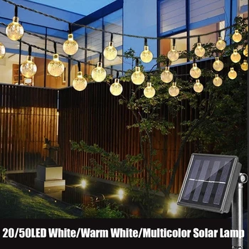 

20/50LED Round Ball Solar Energy Light String Outdoor Garden Party Decoration
