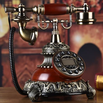 

New GSM SIM Card Vintage landline Telephone With Button Dial Call ID Antique Telephones Landline Phone For Office Home Hotel