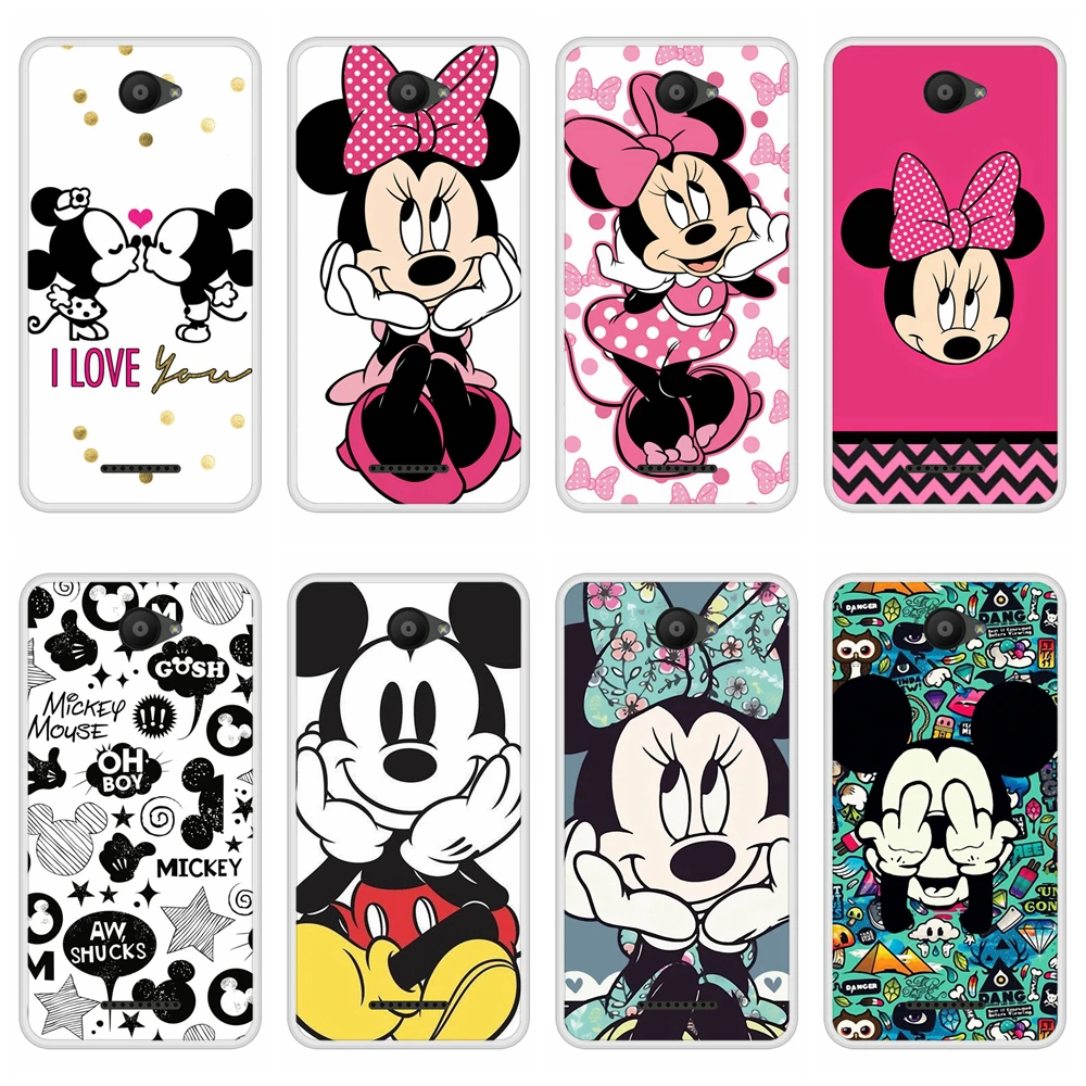 

Case for BQ Aquaris U Lite Soft Silicone TPU Mickey Minnie Patterned Print Phone Cover for BQ U Lite Case Cover