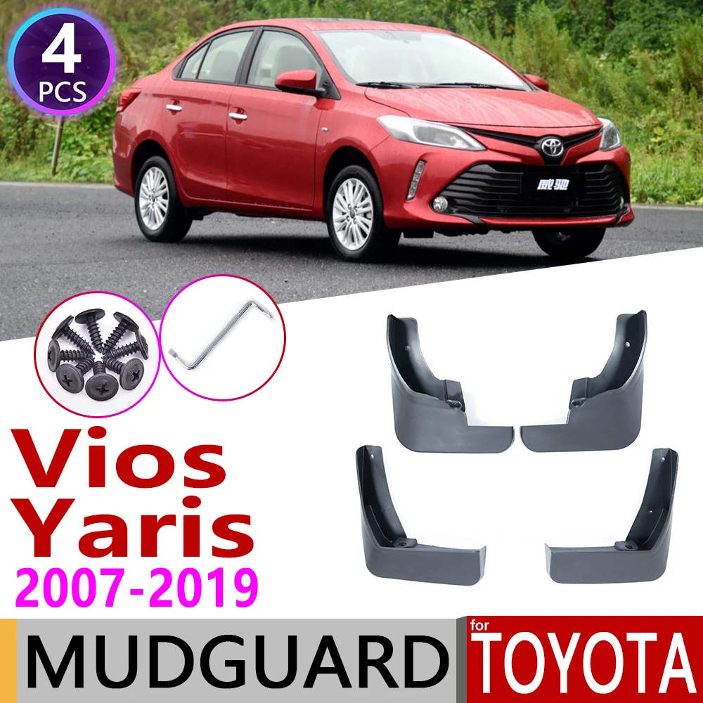 Брызговики для Toyota Vios Yaris Sedan Saloon 2007 ~ 2019 XP90 90 XP150 150 брызговики аксессуары|Наклейки