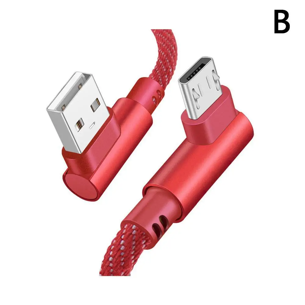 1 м/2 м usb type C кабель для зарядного устройства 90 градусов нейлоновый плетеный кабель для быстрой зарядки для samsung s9 оneplus Huawei Xiaomi USB-C