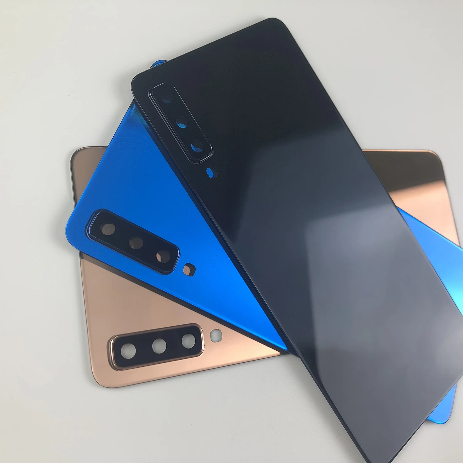 Для samsung Galaxy A7 A750 A750F A750FN ЖК-дисплей кодирующий преобразователь сенсорного экрана в сборе+ Корпус Передняя рамка+ задняя крышка аккумулятора