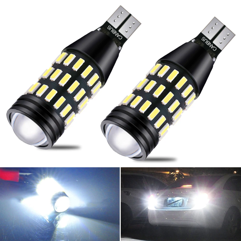 2 светодиодный Автомобильные светодиодные лампы W16W T16 T15 Canbus для BMW E90 X5 E53 E70 E60 E39 E46