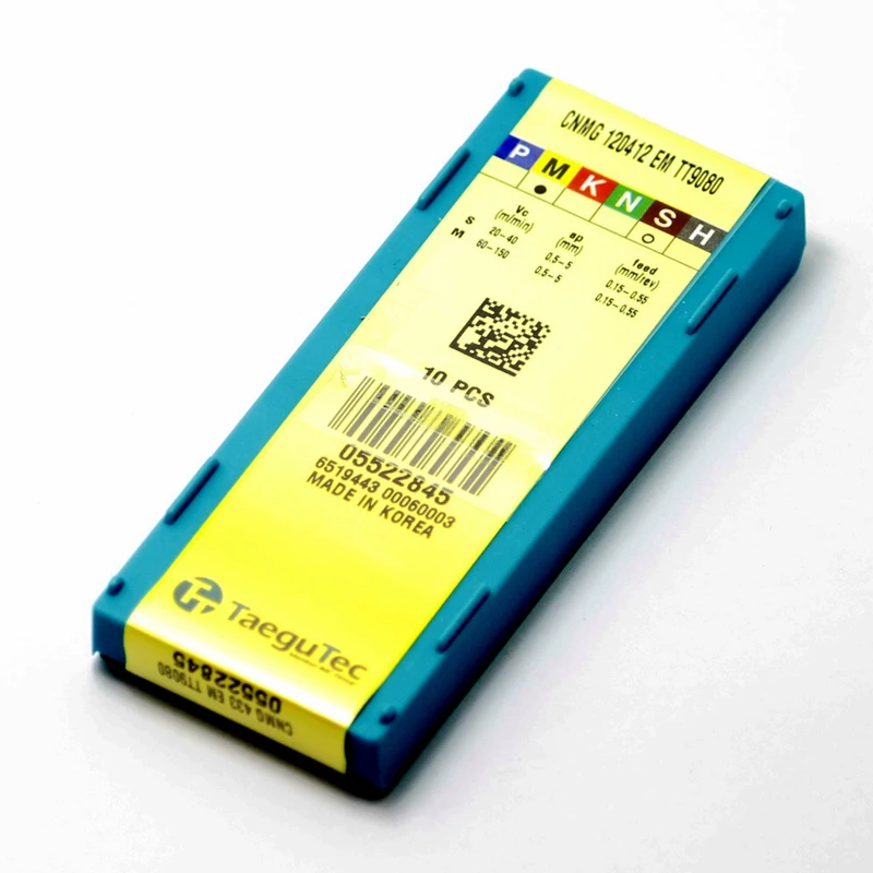 CNMG120412 EM TT9080 10 шт./лот TaeguTec отрицательный 80 градусов ромбовидный токарный станок/Токарные вставки