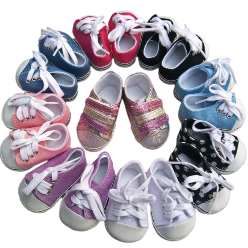 MAGIC GIFT Beautiful Doll Shoes Fits 18 Inch Doll and 43cm baby dolls shoes 