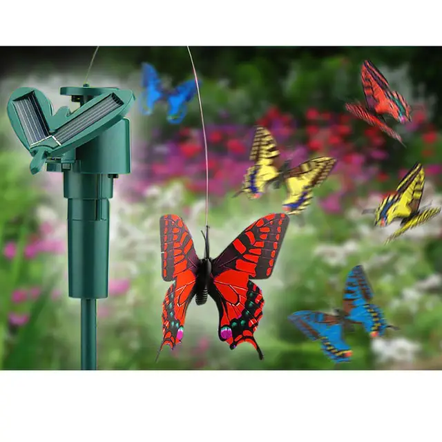 Napenergia -Hajtású, Repülõ, Csapkodó Hamis Pillangó Udvar Kerti Tét Dísz Dekoráció - Image 2