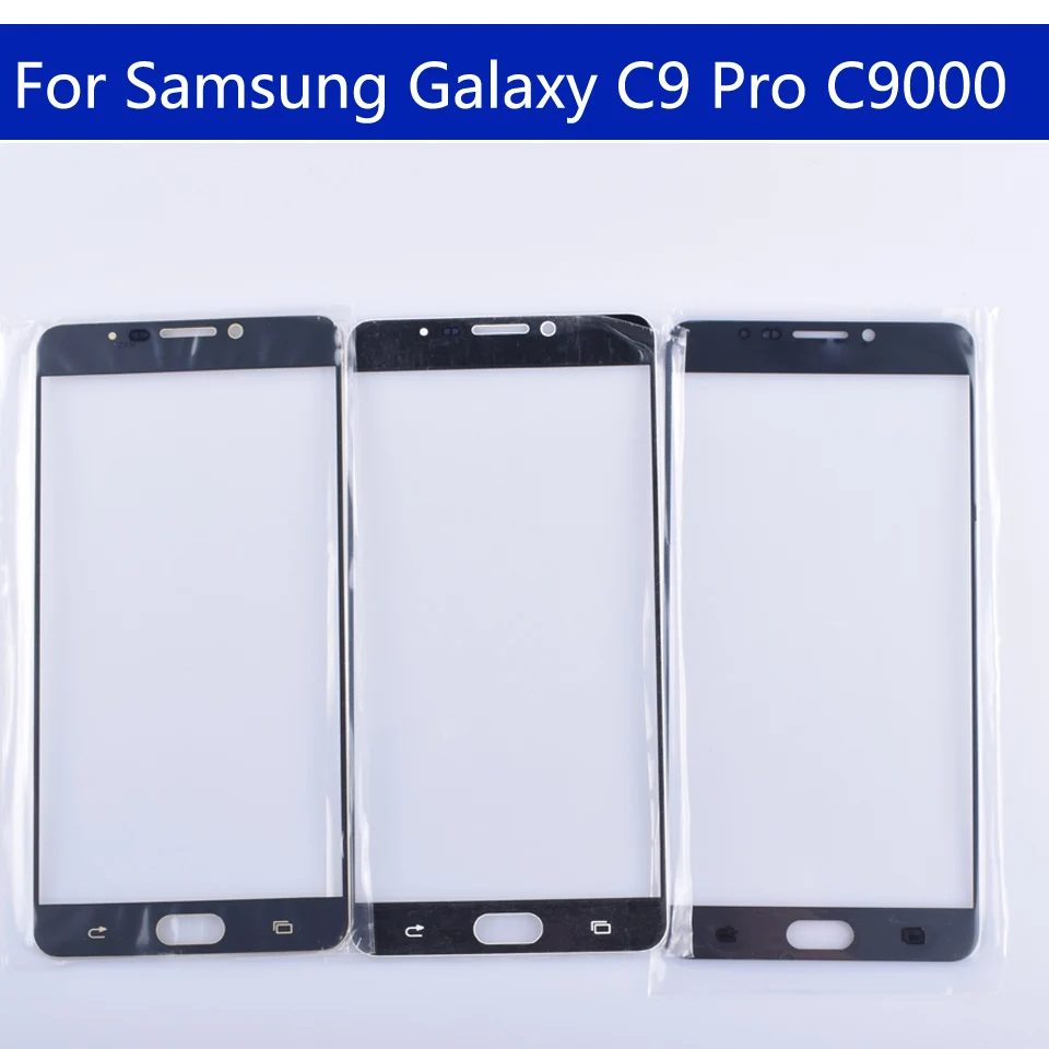 6," для Galaxy C9 Pro C9000 SM-C9000 C900 сенсорный экран передняя стеклянная панель сенсорный экран Внешний стеклянный объектив без ЖК-дисплея