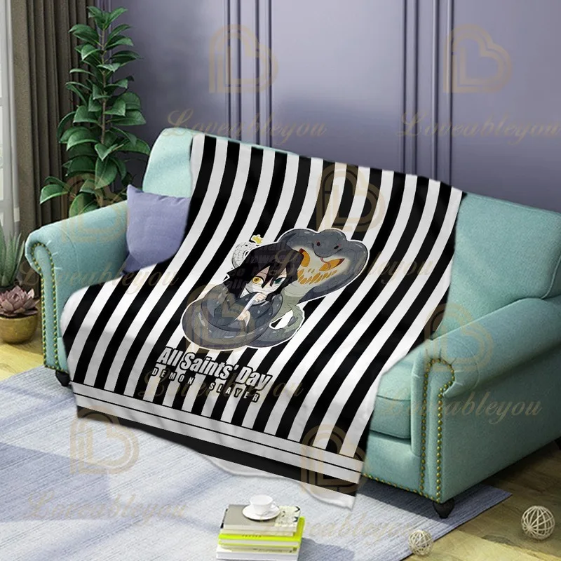 Manta de siesta con estampado de Anime japonés Q 3d, colcha de terciopelo suave y cómoda, mantas de viaje modernas de Anime
