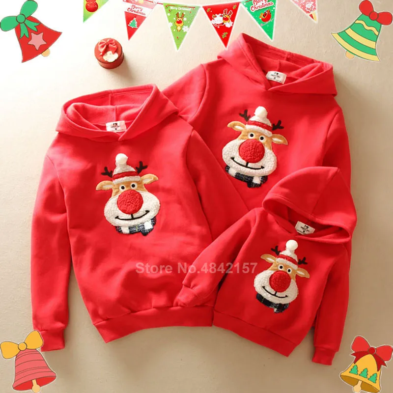 Suéteres feos con forma de ciervo y árbol de Navidad Ropa de estilo familiar Conjuntos navideños a juego para la familia Ropa para padre, madre, hija, mamá y yo