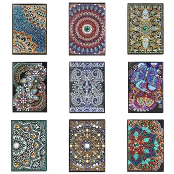 

50 Pages A5 Diamond Painting Notebook DIY Christmas Special Shaped Diamond Painting Creative Diary Book Notepad Kids Craft Gift