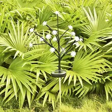 2pcs 16LED Flower Lawn Lamp Decor Energy Saving Environmental Protection IP65 Waterproof Solar Power Garden Park Light
