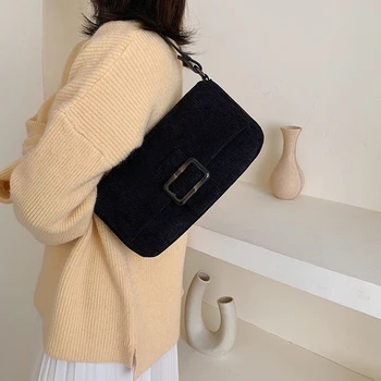 

Advanced Sense Ocean Bag Female 2020 Autumn And Winter New Fashion Velvet Handbag Korean Version The Wild Texture Shoulder Bag