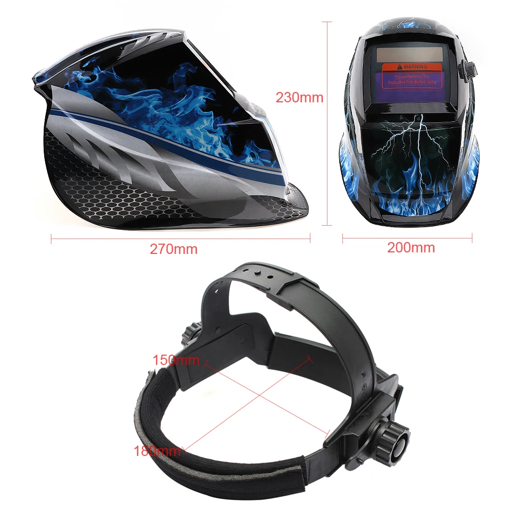 New Blue Fire Adjust Solar Auto Darkening TIG MIG Grinding Welding Helmets / Face Mask / Electric Welding Mask