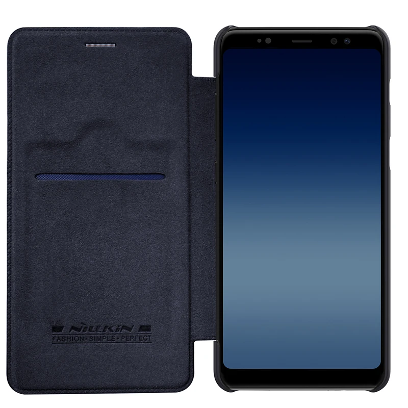 

NILLKIN for Samsung A8 2018 Flip Case Qin PU Leather Flip Cover Case for Samsung Galaxy A8 2018/A8 Plus 2018