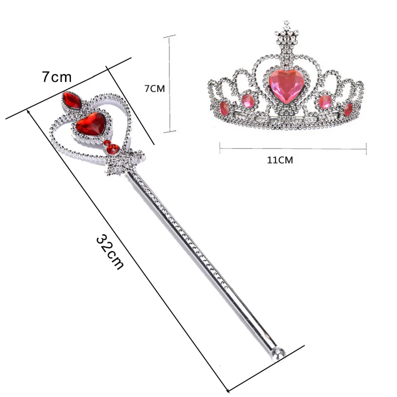 Корона, повязка на голову, детские головные уборы, замороженный снег, волшебная палочка, аксессуары для волос, набор, скипетр, аксессуары для волос для девочек