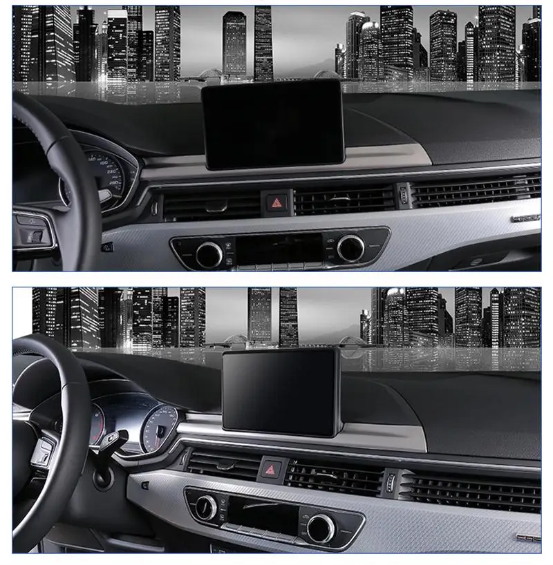 Car Styling Navigation Screen Protection covers Stickers Center Control Strip Panel For Audi A4 b9 A5 Interior Auto Accessories