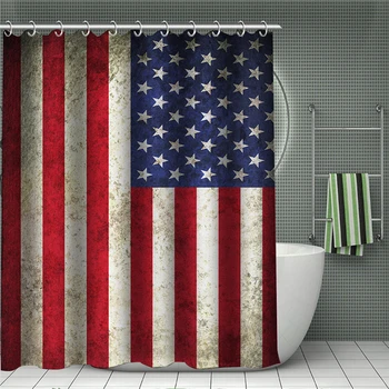 

Flag Print Psychedelic Shower Curtains Waterproof Fabric Polyester Bath Screen Hippie Home Bathroom Boho Decoration Home Decor