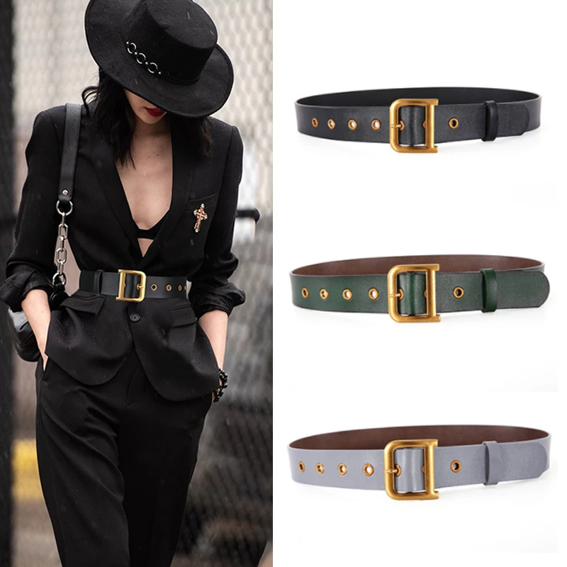 Vegetación Más Hazme Cinturones de diseñador para mujer, cinturones de alta calidad de marca de  lujo, cinturón de Jeans de cuero Real, hebilla dorada D, corsé negro de  talla grande|Cinturones de mujer| - AliExpress