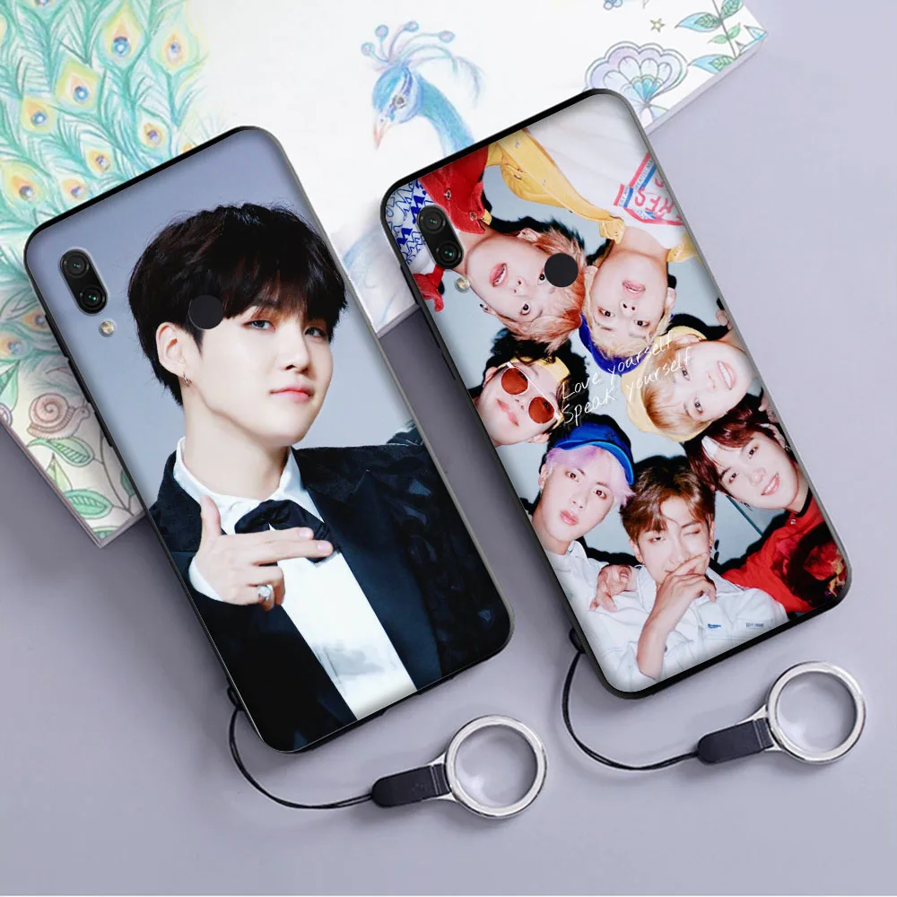 K-kop suga мягкий чехол для Xiaomi Redmi Note 4 4X6 7 8 Pro 5 Plus 5A 6A чехол