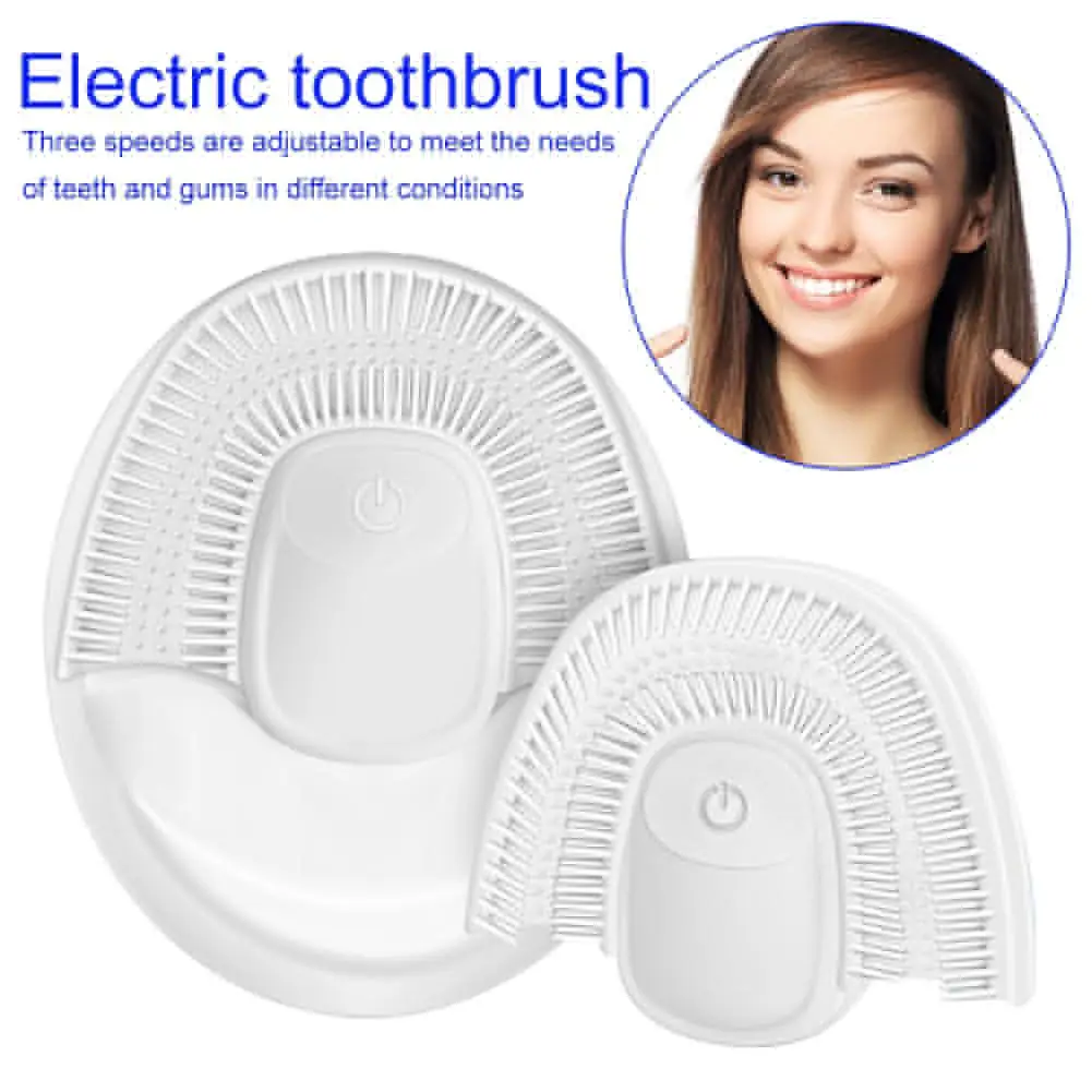 

2019 New Electric Toothbrush Sonic U Type Top Quality Smart Chip Toothbrush Head Replaceable Whitening Healthy Best Gift