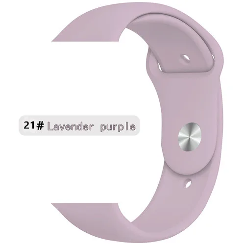 Силиконовый ремешок для apple watch 5 ремешок 40 мм 44 мм 42 мм 38 мм apple watch 4 apple watch 5 correa iwatch ремешок для часов аксессуары для часов - Цвет ремешка: lavender 21