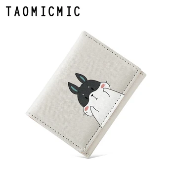 

Lovely Women's Purse High Quality Leather Short Hasp Clutch Women's Cartoon Wallet Coin Zipper Pocket Small Cat Wallet
